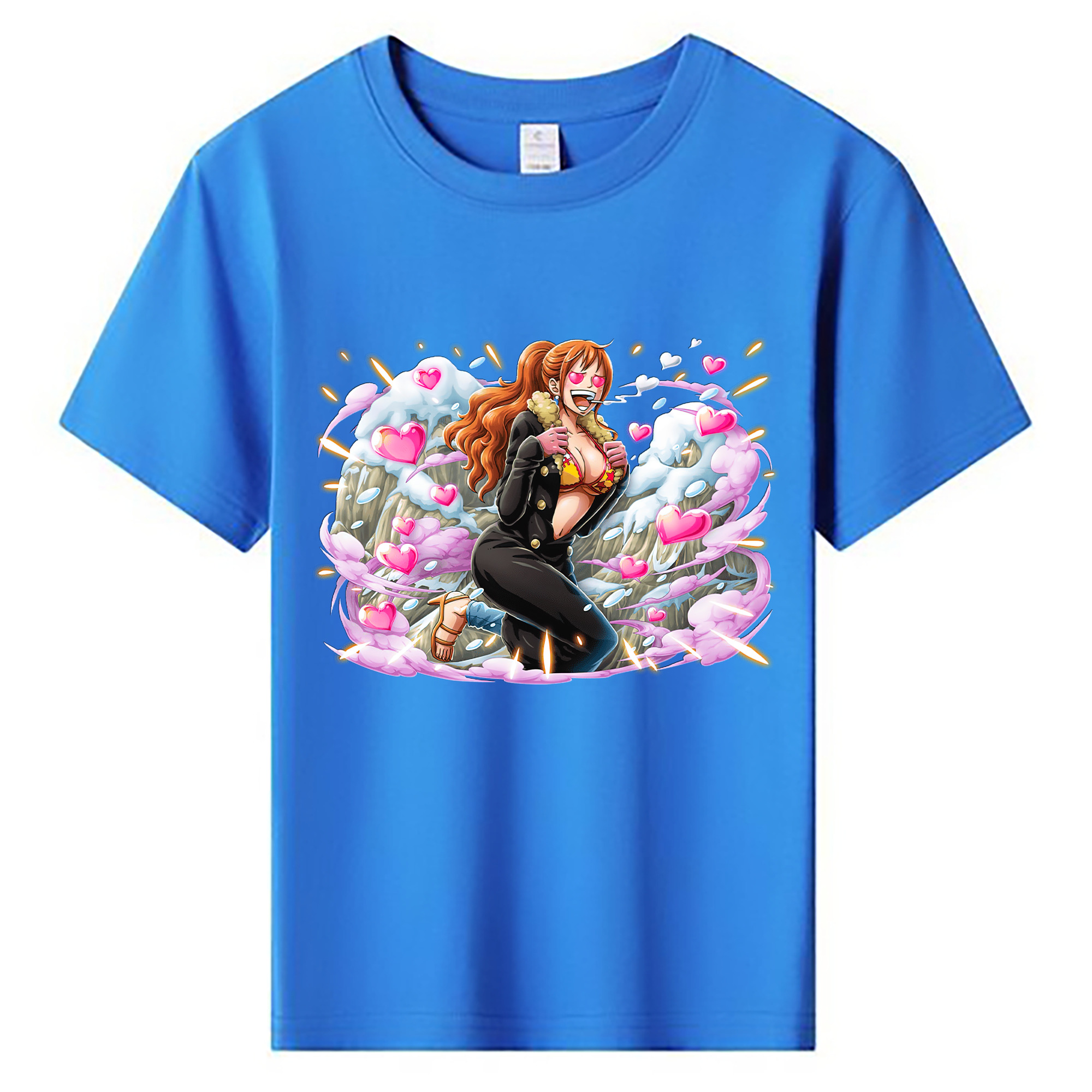 （画像用） ワンピース ナミ ONE PIECE Nami 綿100％キッズTシャツ（フロントプリント）